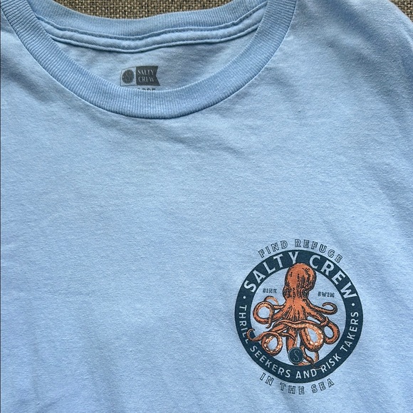 Salty Crew Light Blue Men's T-Shirt - Picture 2 of 4